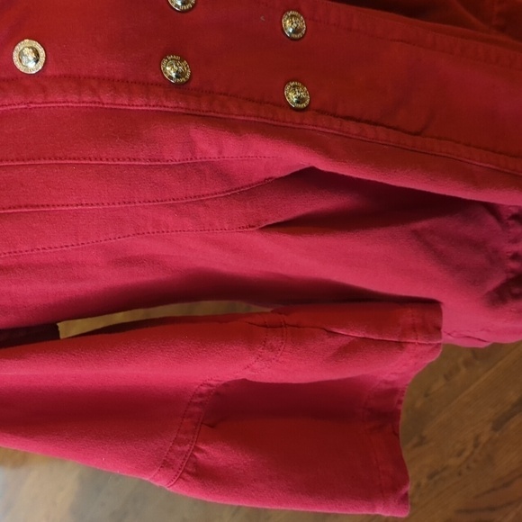 Twisted Hearts Y2K retro Cherry Girl red knit snap front  fleece jacket sz M - Picture 4 of 9